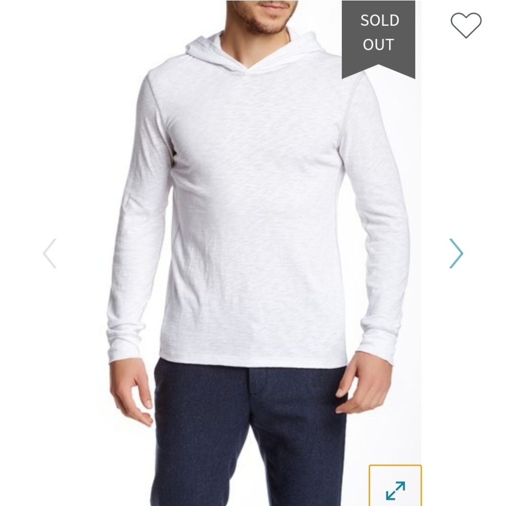 NEW Vince Slub Knit Long Sleeve Hoodie Size M